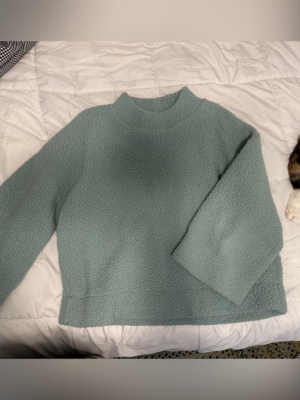 GAP Textured Mock Neck Sweater in Sage